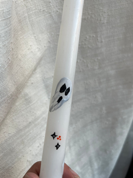 halloween ghost taper candle