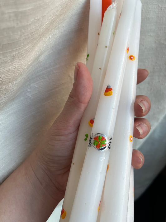 SALE! halloween candy taper candle