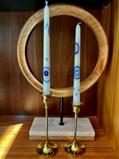 evil eye circle and starburst taper candle set