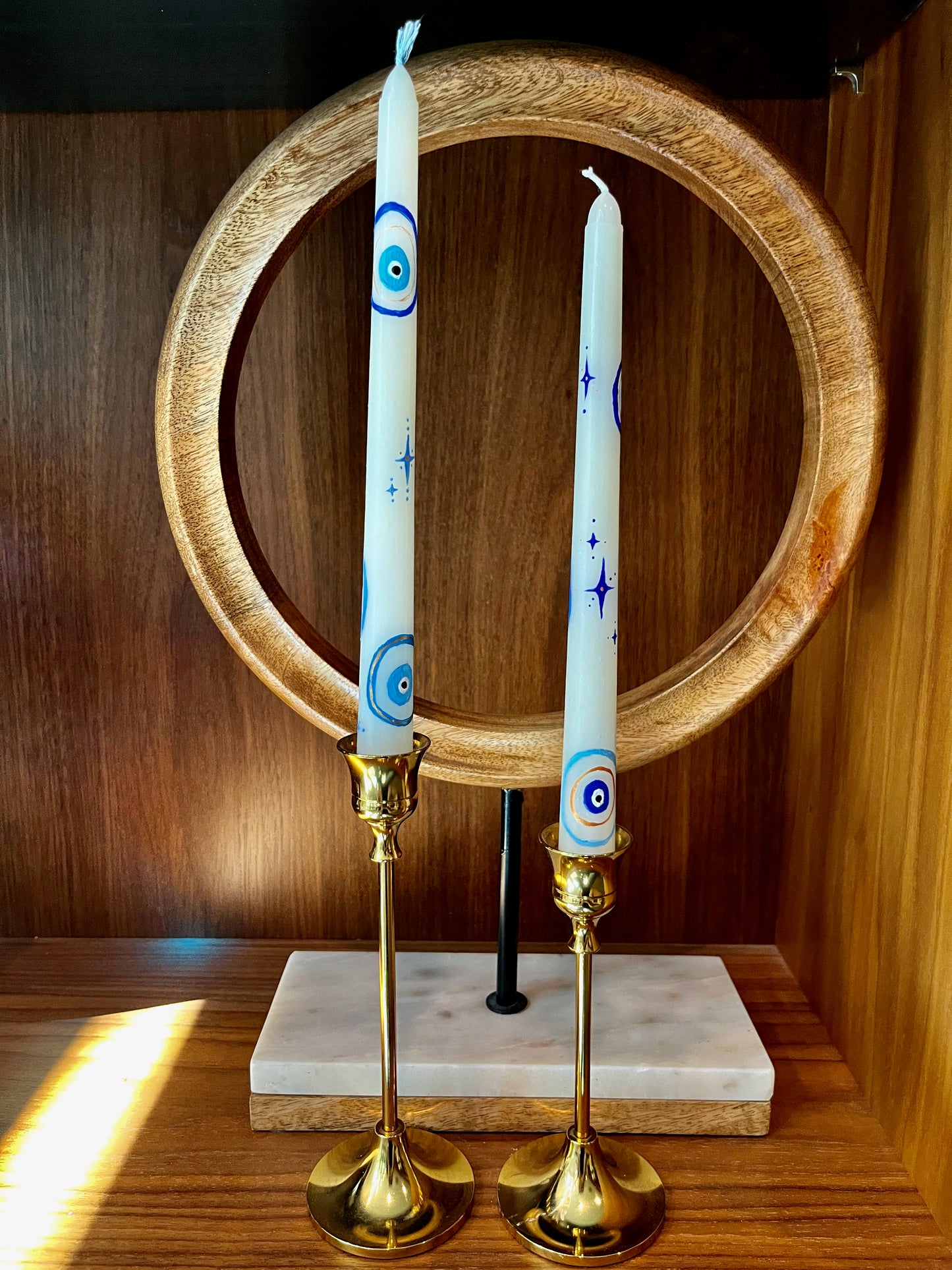 evil eye taper candles