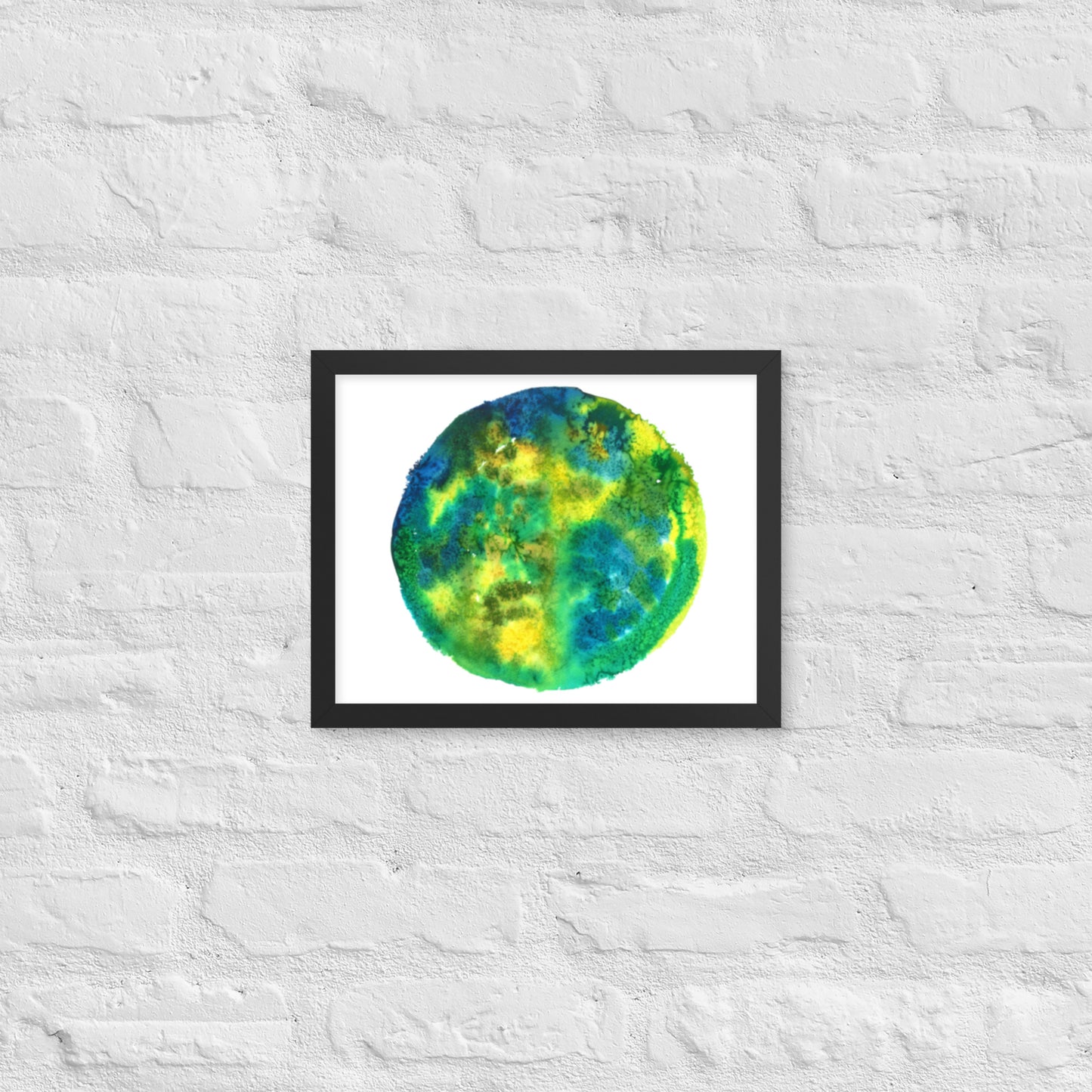 Juicy Blue - Framed Art Print - Abstract Watercolor Matte Art Print - Made to Order