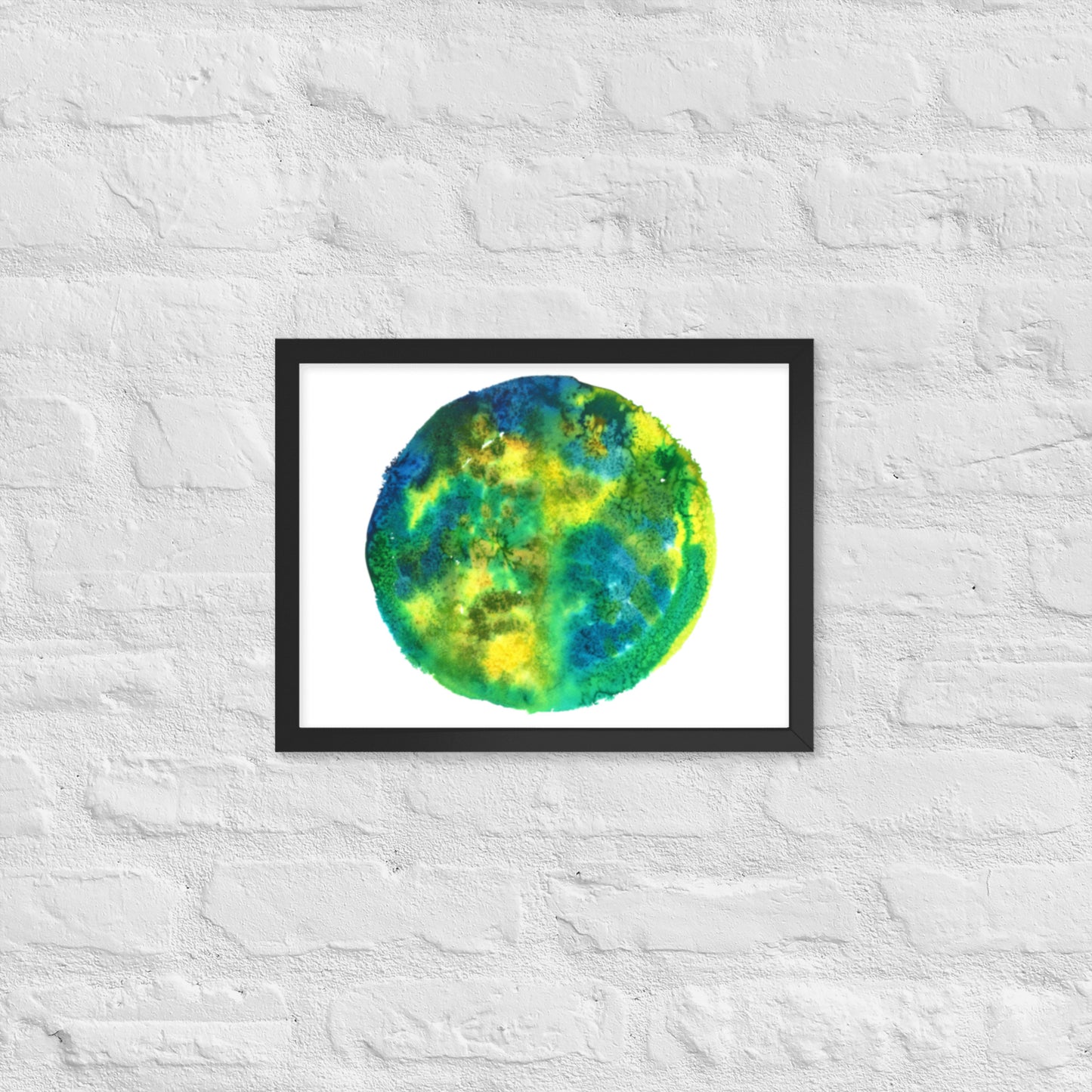 Juicy Blue - Framed Art Print - Abstract Watercolor Matte Art Print - Made to Order