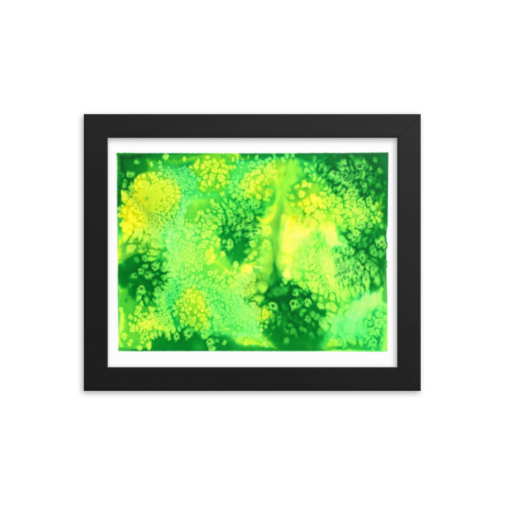 Trippy Drippy - Framed Art Print - Abstract Watercolor Matte Art Print - Made to Order