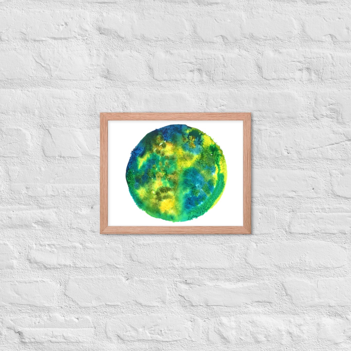 Juicy Blue - Framed Art Print - Abstract Watercolor Matte Art Print - Made to Order