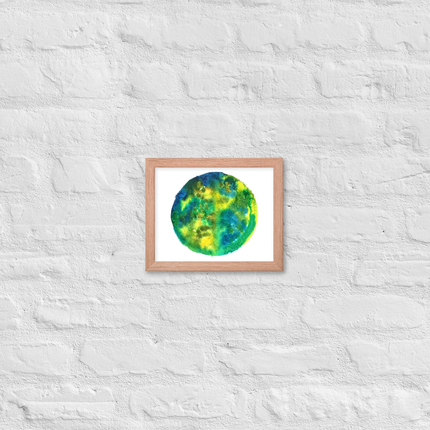 Juicy Blue - Framed Art Print - Abstract Watercolor Matte Art Print - Made to Order