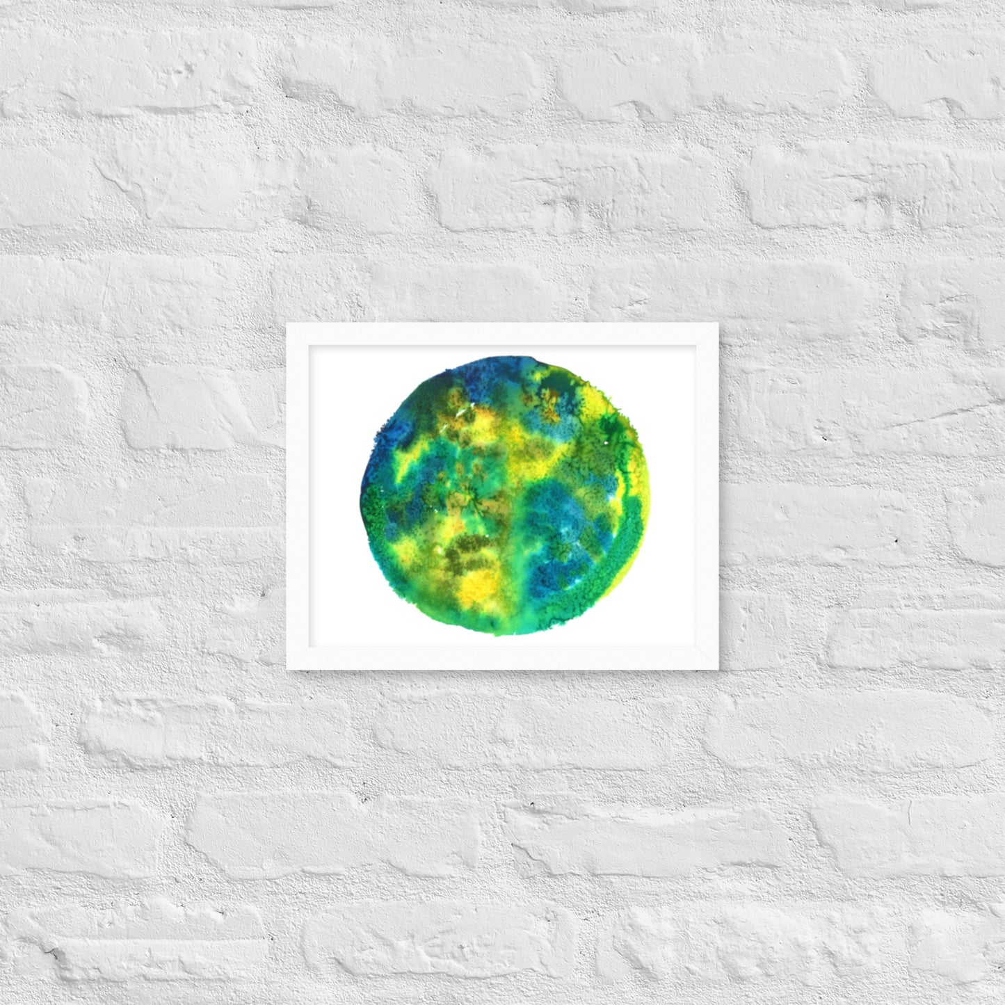 Juicy Blue - Framed Art Print - Abstract Watercolor Matte Art Print - Made to Order