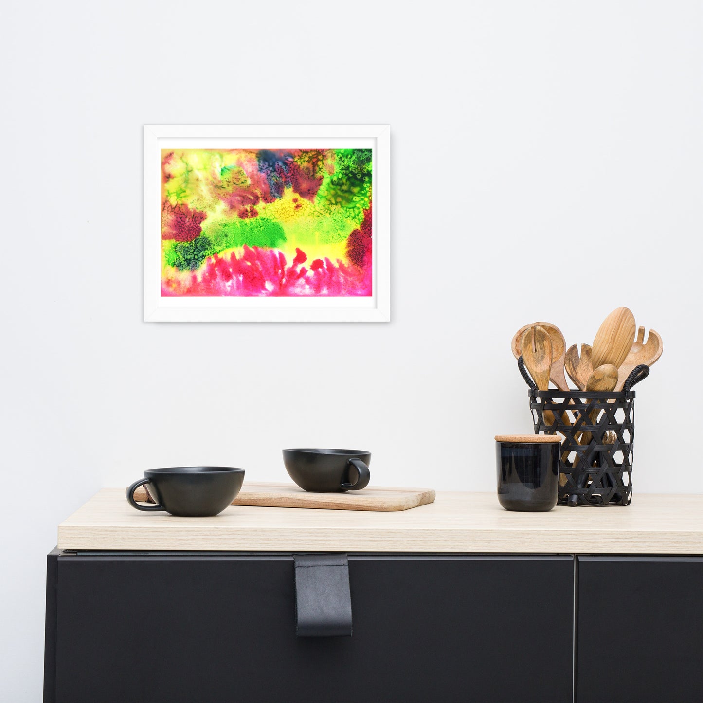 Escaped - Framed Art Print - Abstract Watercolor Matte Art Print - Made to Order