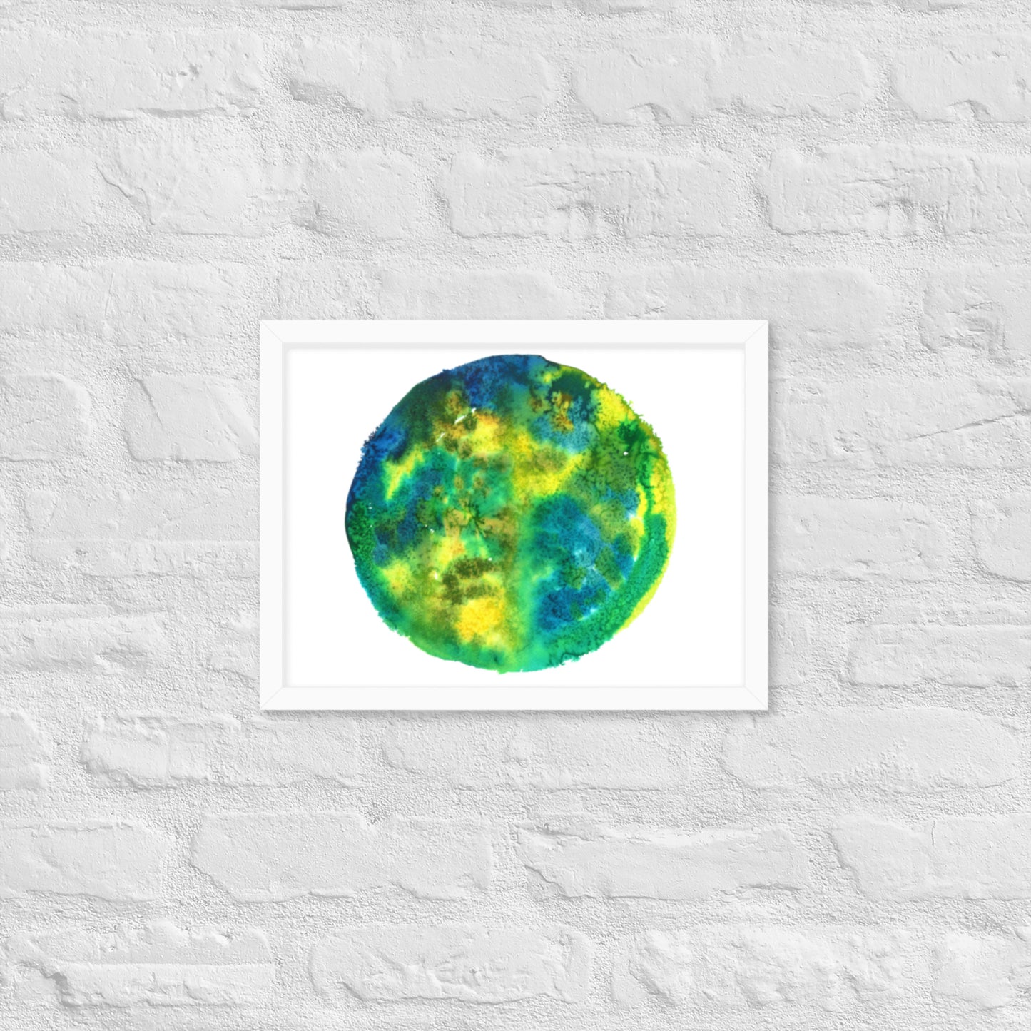 Juicy Blue - Framed Art Print - Abstract Watercolor Matte Art Print - Made to Order