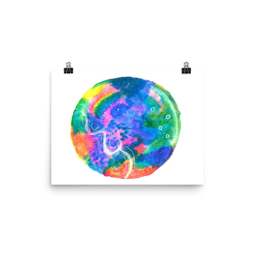 Neon Doodles - Art Print - Made to Order